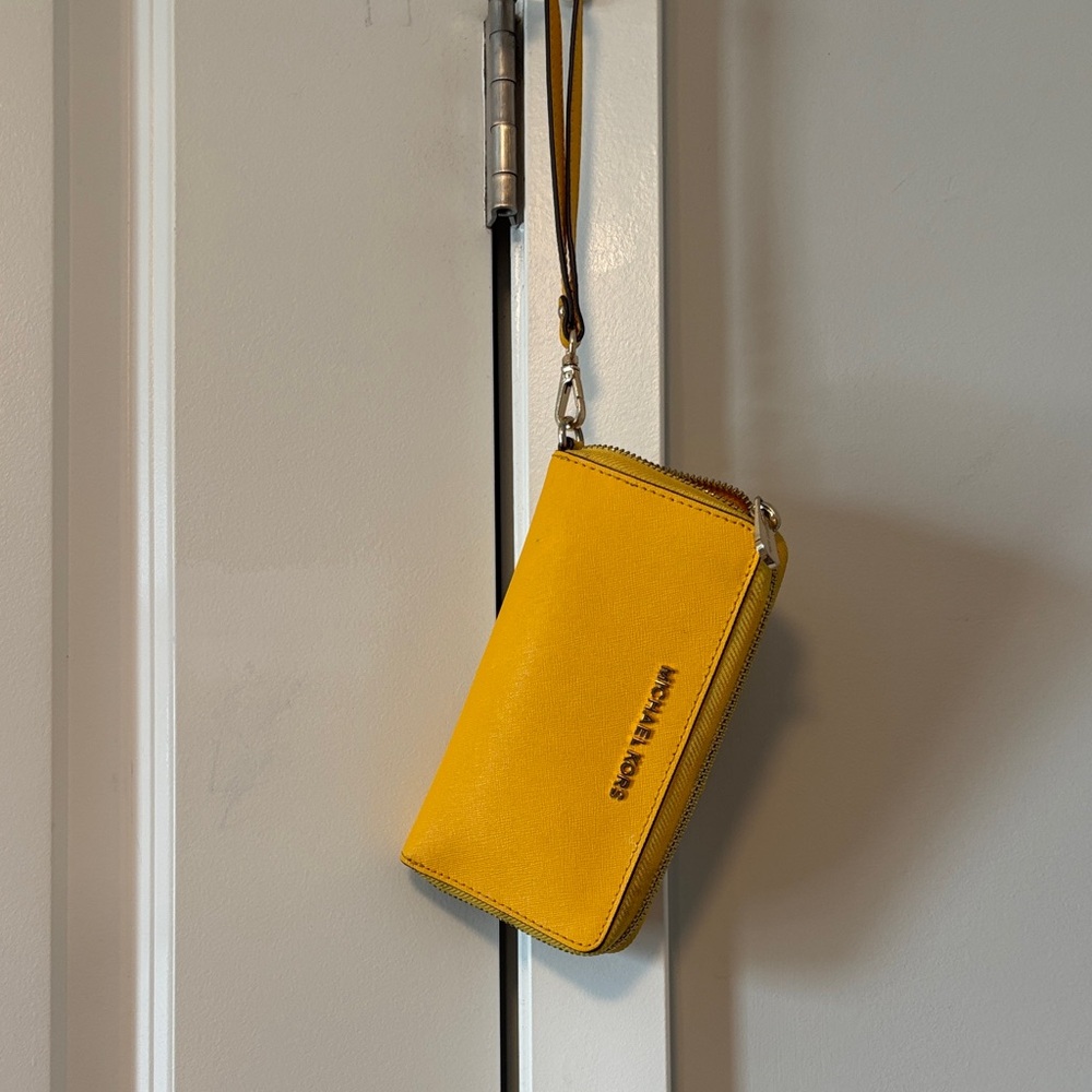 Michael Kors Mustard Yellow Wristlet